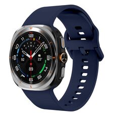 Cinturino in silicone con fibbia colorata per Samsung Galaxy Watch Ultra 47 mm (blu notte)