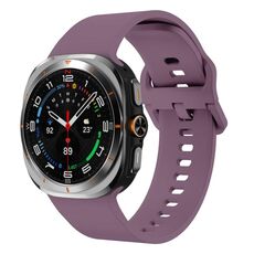 Cinturino in silicone con fibbia colorata per Samsung Galaxy Watch Ultra 47 mm (viola fumo)