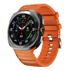 Cinturino sportivo in silicone tinta unita per Samsung Galaxy Watch Ultra 47 mm (arancione)