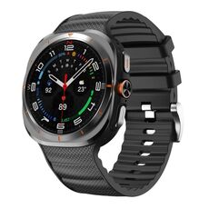 Cinturino sportivo in silicone tinta unita per Samsung Galaxy Watch Ultra 47mm (nero)