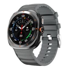 Cinturino sportivo in silicone tinta unita per Samsung Galaxy Watch Ultra 47 mm (grigio)