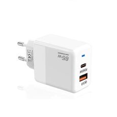 Caricabatterie GaN PD 45W + protocollo QC3.0 USB completamente compatibile per MacBook, spina UE (bianco)