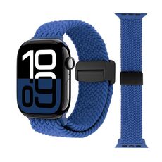 Cinturino per Apple Watch 42mm / 41mm / 40mm / 38mm con fibbia magnetica intrecciata (blu)