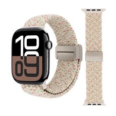 Cinturino in tessuto con fibbia magnetica per Apple Watch da 42 mm / 41 mm / 40 mm / 38 mm (colore Starlight)