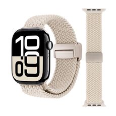 Cinturino per Apple Watch 42mm / 41mm / 40mm / 38mm con fibbia magnetica intrecciata (Starlight)