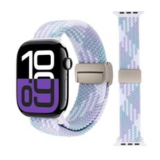 Cinturino per Apple Watch 42mm / 41mm / 40mm / 38mm con fibbia magnetica intrecciata (viola)