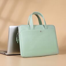 Borsa universale per laptop da 15-15,6 pollici, borsa multifunzionale antiurto per computer, colore: verde