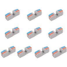10 pezzi 2 in 2 out morsettiera a pressione con aggancio rapido a scatto (KV232-2PC)