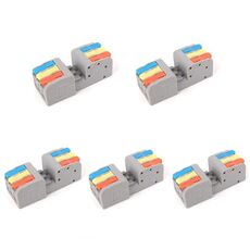Scatola di giunzione a spinta con morsettiera 3 in 3 out da 5 pezzi (KV232-3PC)