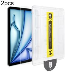 Per iPad Air 11 2024 2 pezzi Pellicola in vetro temperato HD antipolvere facile da installare