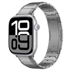 Cinturino per Apple Watch 42mm / 41mm / 40mm / 38mm con fibbia in titanio puro a un perno (grigio)