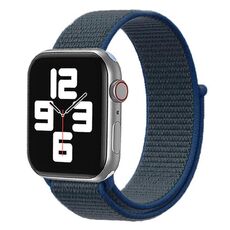 Cinturino per Apple Watch 42 mm / 41 mm / 40 mm / 38 mm xDfind in nylon con chiusura a strappo (blu scuro)