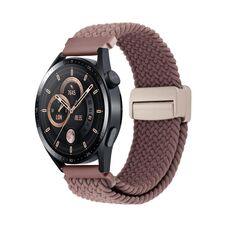 Cinturino per orologio in nylon intrecciato con fibbia magnetica da 22 mm (viola fumo)