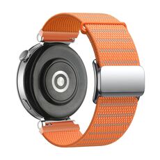 Cinturino per orologio in nylon riflettente con fibbia magnetica da 18 mm (arancione riflettente)