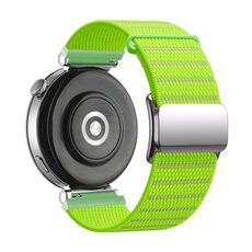Cinturino per orologio in nylon riflettente con fibbia magnetica da 18 mm (verde riflettente)