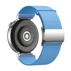 Cinturino per orologio in nylon riflettente con fibbia magnetica da 18 mm (blu riflettente)