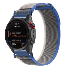 Per cinturino in nylon con sgancio rapido in titanio Gamin da 22 mm (blu grigio + blu)