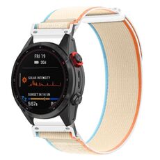 Per cinturino in nylon con sgancio rapido in titanio Gamin da 22 mm (crema e bianco)