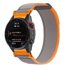 Per cinturino in nylon con sgancio rapido in titanio Gamin da 26 mm (arancione grigio + arancione)