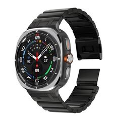 Cinturino in titanio con perlina per Samsung Galaxy Watch Ultra 47 mm (nero)