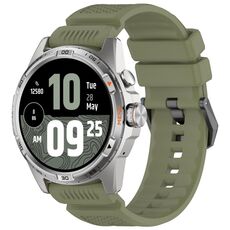 Cinturino in silicone con fibbia in acciaio nero per Ticwatch Atlas (verde)