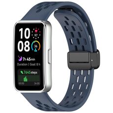 Cinturino in silicone con fibbia magnetica pieghevole per Huawei Band 10/9/8 (blu topazio)