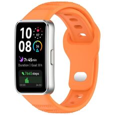 Cinturino in silicone con fibbia inversa per Huawei Band 10/9/8 (arancione)