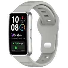 Cinturino in silicone con fibbia inversa per Huawei Band 10/9/8 (grigio)