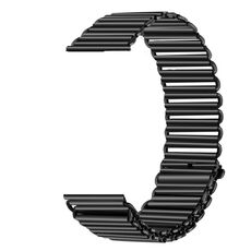Cinturino per orologio in acciaio inossidabile con fibbia ad anello Slingshot da 18 mm (nero)