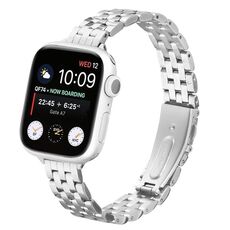Cinturino in acciaio con fibbia a fionda per Apple Watch da 42 mm / 41 mm / 40 mm / 38 mm (argento)