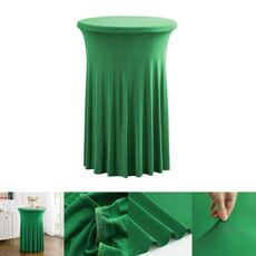 Copertura per tavolo da cocktail bar, rotonda, elasticizzata, per conferenze aziendali, semplice e di alta qualità, dimensioni: 60x110 cm (verde)
