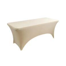 Tovaglia elastica rettangolare da 122x75x75 cm, per hotel, ristoranti, banchetti di nozze, feste, decorazioni per tavoli lunghi (champagne)