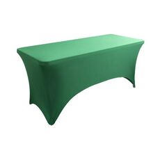 Tovaglia elastica rettangolare da 244x75x75 cm, per hotel, ristoranti, banchetti di nozze, feste, decorazioni per tavoli lunghi (verde)