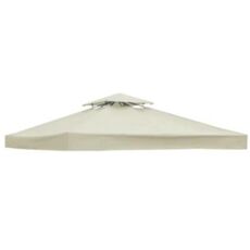 Copertura superiore per gazebo da giardino 3x3m, tettoia di ricambio per patio, terrazza esterna, tenda da giardino, pergola (beige)