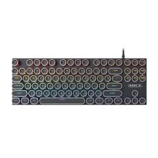 Tastiera meccanica iMICE GK-800 con 87 tasti, cablata USB, RGB, con tasti rotondi (nera)
