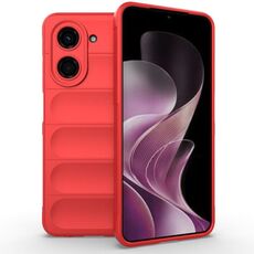 For Redmi A5 4G 171.7mm / Xiaomi Poco C71 Magic Shield TPU + Flannel Phone Case(Red)