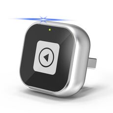 Adattatore 2 in 1 mini USB cablato-wireless per auto CarPlay/Android Auto Box (argento)