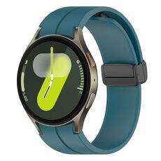 Cinturino in silicone con fibbia magnetica nera per Samsung Galaxy Watch7 / Watch FE 40mm xDfind Fold (blu scuro)