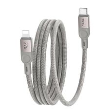 Cavo dati di ricarica rapida magnetico TOTU CB-13-PD da 27 W USB-C/Tipo-C a 8 pin, lunghezza: 1 m (titanio)