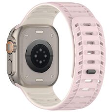 Cinturino magnetico in silicone Mountain Armor per Apple Watch 46 mm / 49 mm / 45 mm / 44 mm (Oxford Pink Starlight)