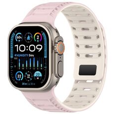Cinturino magnetico Mountain Armor in silicone per Apple Watch 42 mm / 41 mm / 40 mm / 38 mm (Oxford Pink Starlight)