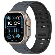Cinturino magnetico Mountain Armor in silicone per Apple Watch 42 mm / 41 mm / 40 mm / 38 mm (grigio scuro)