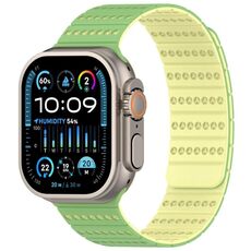 Cinturino magnetico a nido d'ape per Apple Watch 42 mm / 41 mm / 40 mm / 38 mm (giallo menta ufficiale)