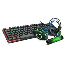 iMICE GK-490 Set 4 in 1 con tastiera, mouse e cuffie da gioco illuminati e cablati