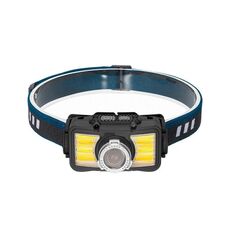 E-SMARTER W6100A Mini lampada frontale a LED con sensore d'onda COB, lampada frontale luminosa per pesca e avventure all'aperto (nera)