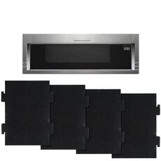 Confezione da 4 filtri in cotone per microonde per KitchenAid KMLS311HBL/Whirlpool YKMLS311 YWML55011, WML75011