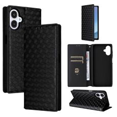 For Samsung Galaxy A25 5G Japan Version / A25e Cubic Grid Texture Flip Leather Phone Case(Black)