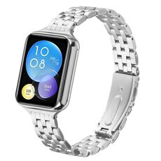 Cinturino in acciaio con fibbia a fionda a cinque perle per Xiaomi Mi Band 8 Pro (argento)