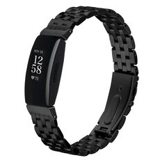 Cinturino in acciaio con fibbia a fionda a cinque perle per Fitbit Inspire 1 / Inspire 2 (nero)