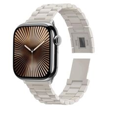 Cinturino per Apple Watch 42mm / 41mm / 40mm / 38mm Candy con fibbia magnetica a tre perle per PC (colore Starlight)